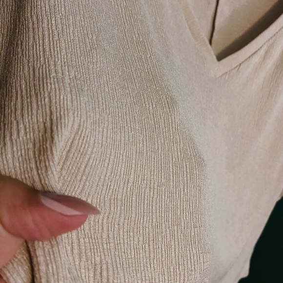 Zara Tan Textured Crop Top - Picture 3 of 5